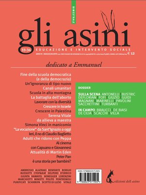 cover image of Gli asini n. 33-34. Rivista di educazione e intervento sociale